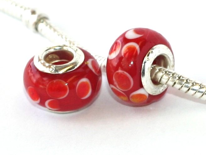 Korálek na náramek Fashion Jewerly - Skleněný Happy Style s putíky 2105