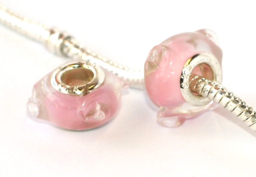 Korálek na náramek Fashion Jewerly - Skleněná princezna vystrkuje růžky 2114