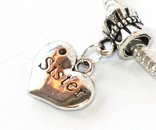 Korálek Fashion Jewerly - Přívěsek Srdce s nápisem Sister, Setra 2145