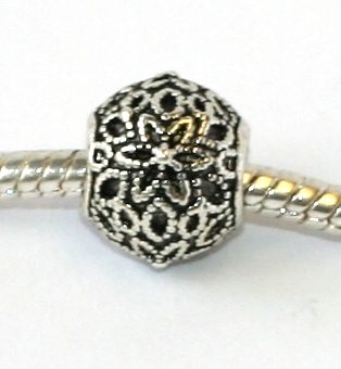 Korálek na náramek Fashion Jewerly - Kulička s hvězdičkami 2168