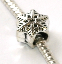 Korálek na náramek Fashion Jewerly - Hvězda, sněhová vločka 2177