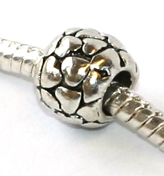 Korálek na náramek Fashion Jewerly - Mini srdíčka, Srdce v kuličce 2183