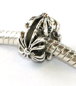 Korálek na náramek Fashion Jewerly - Květinový kroužek, Květina 2184
