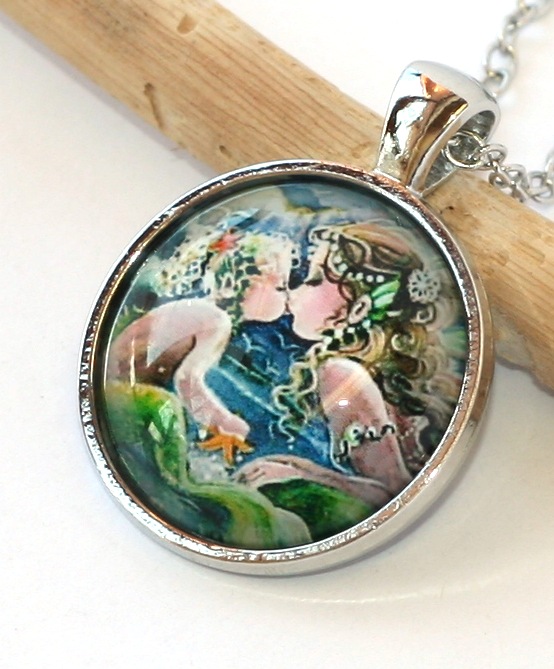 Řetízek Fashion Jewerly - Amulet Mořská víla, Maminka líbá dítě, Láska 2191