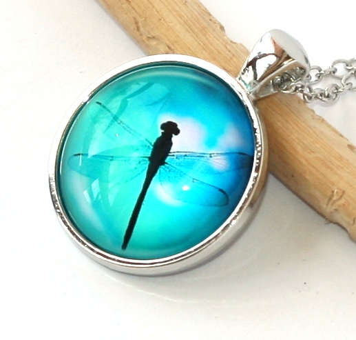 Řetízek Fashion Jewerly - Amulet Vážka v modrém, Dragonfly Blue 2209