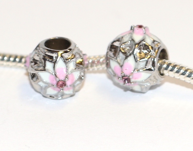 Korálek Fashion Jewerly - Romantická princezna, 3 Enamel květiny, Lilie, Lotus 2305