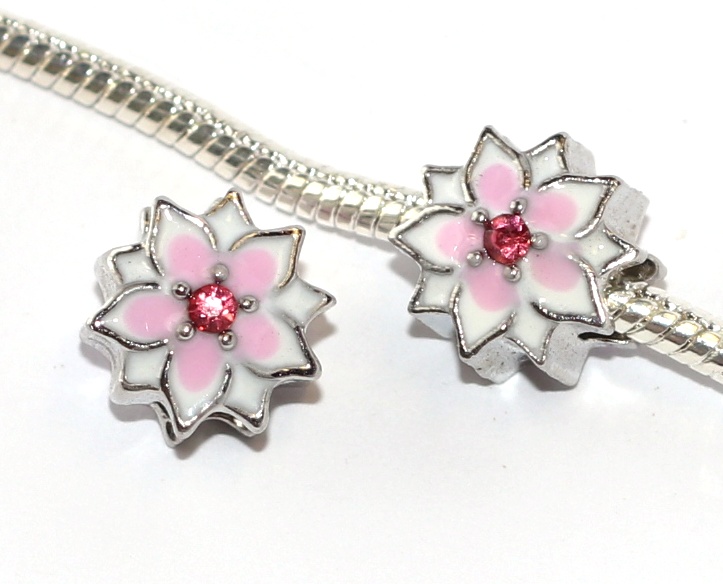 Korálek Fashion Jewerly - Romantická princezna, Enamel květina, Lilie, Lotus, Jasmín 2306