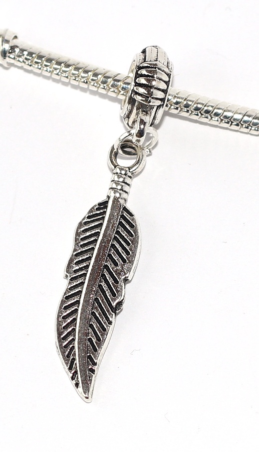 Korálek Fashion Jewerly - Přívěsek Ptačí pírko, Fly like a bird 2333