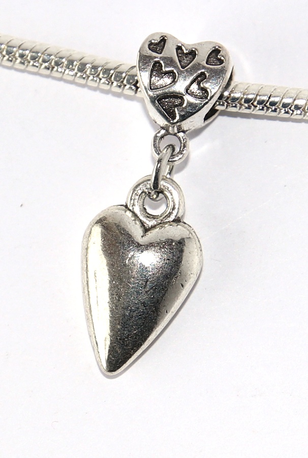 Korálek Fashion Jewerly - Přívěsek Srdce Plné, Prodlouhlé, Simple Beauty 2344