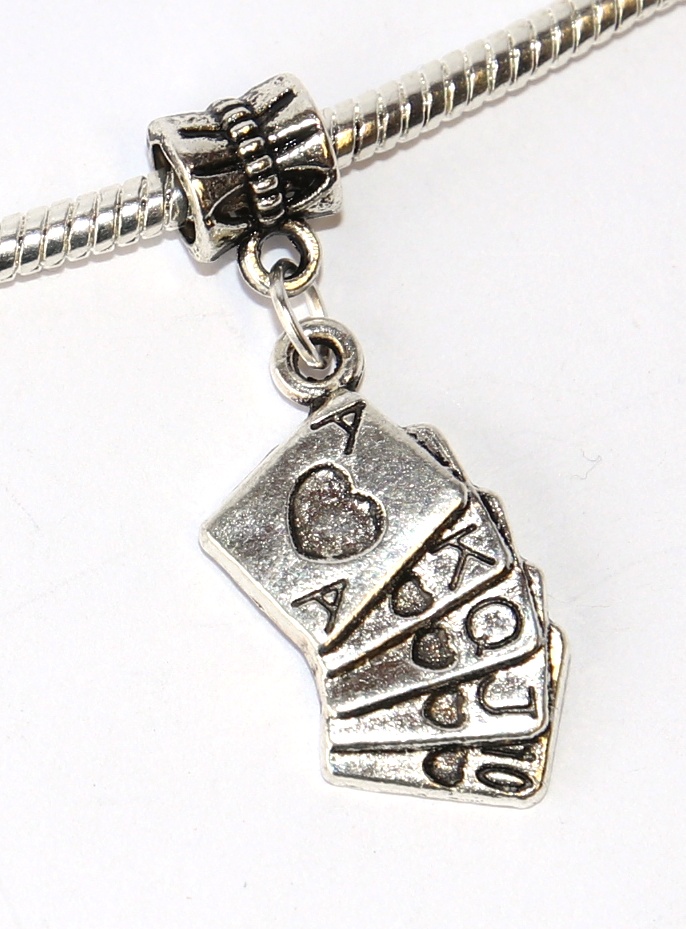 Korálek Fashion Jewerly - Přívěsek Karty Poker Star, Royal Game 2358
