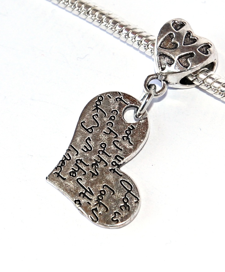 Korálek Fashion Jewerly - Přívěsek Srdce s nápisy, Zamilované psaní 2372