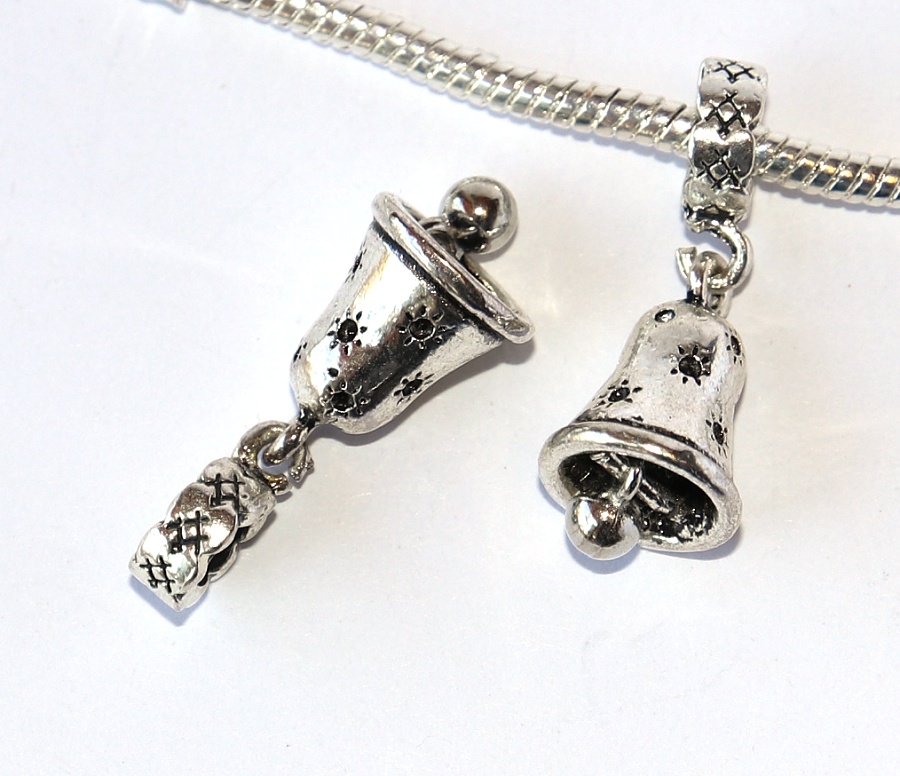 Korálek Fashion Jewerly - Přívěsek Zvon pro štěstí, Zdobený zvoneček 2379