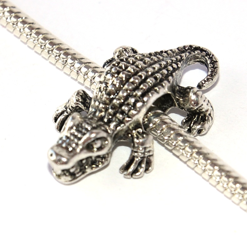 Korálek Fashion Jewerly - Drsný Krokodýl, Bažina a močál, Love Crocodile 2398