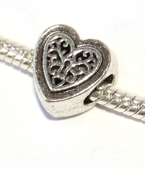 Korálek Fashion Jewerly - Srdce s klíčovou dírkou, Uzamčené srdce jen pro jednoho, Kdo má klíč k mému srdci? 2409