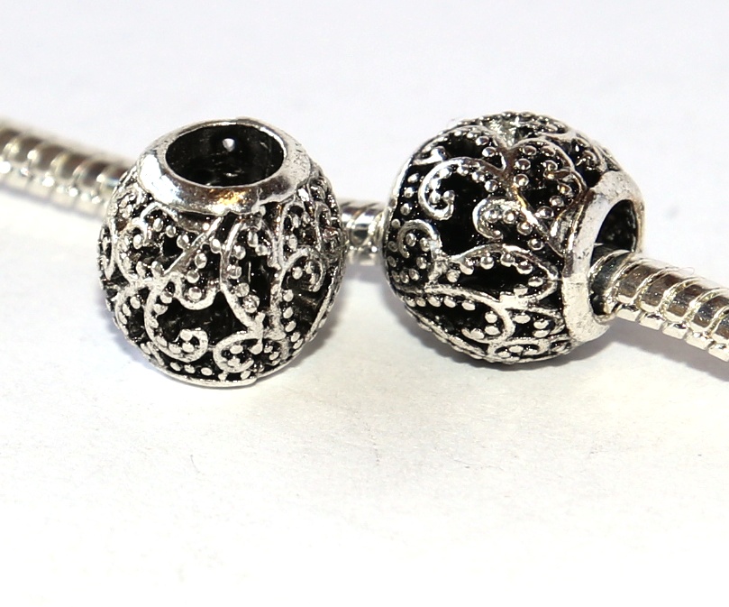 Korálek Fashion Jewerly - Kulička s tečkovanými kudrlinkami, Elegant Lady, Romantic style 2426