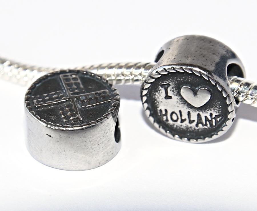 Korálek nerezový Fashion Jewerly - Miluji Holandsko, Větrný mlýn, Love Holland 2462