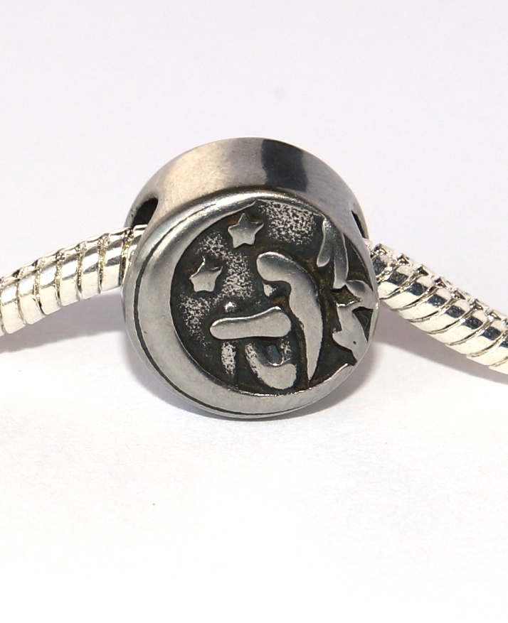 Korálek nerezový Fashion Jewerly - Anděl, Víla, Dívka s hvězdami a měsícem, Love Angel 2466