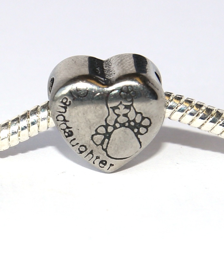 Korálek nerezový Fashion Jewerly - Vnučka, Miluji svou vnučku, Srdce, Love Granddaughter 2470
