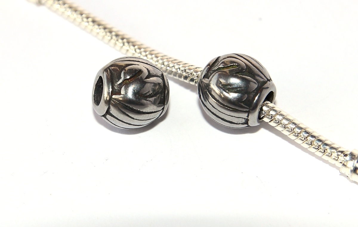 Korálek nerezový Fashion Jewerly - Labuť na vodě, Něžná kráska, Swan princess 2481