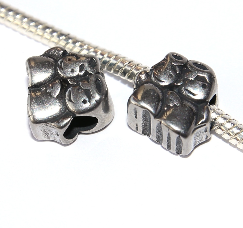 Korálek nerezový Fashion Jewerly - Dva andílci, Rodina, Matka a dítě, Andělé strážní, Ochránci, Angels Love 2485