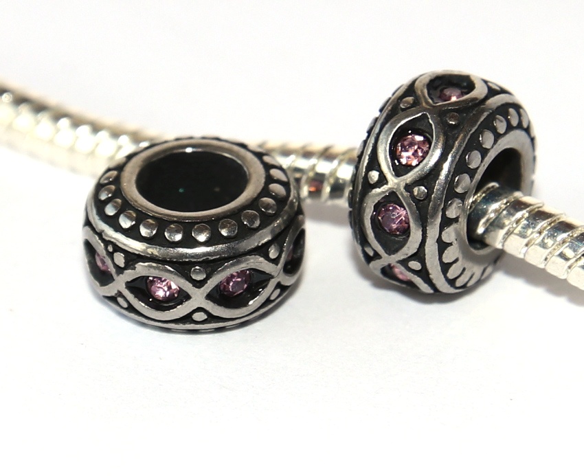 Korálek nerezový Fashion Jewerly - Růžová dáma s rhinestony, Elegance plná něhy 2486