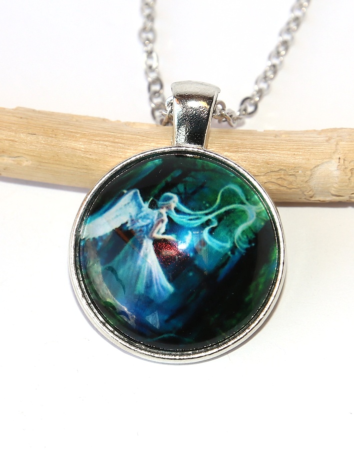 Řetízek Fashion Jewerly - Amulet Anděl s holubičkou, průvodce temnem 2519