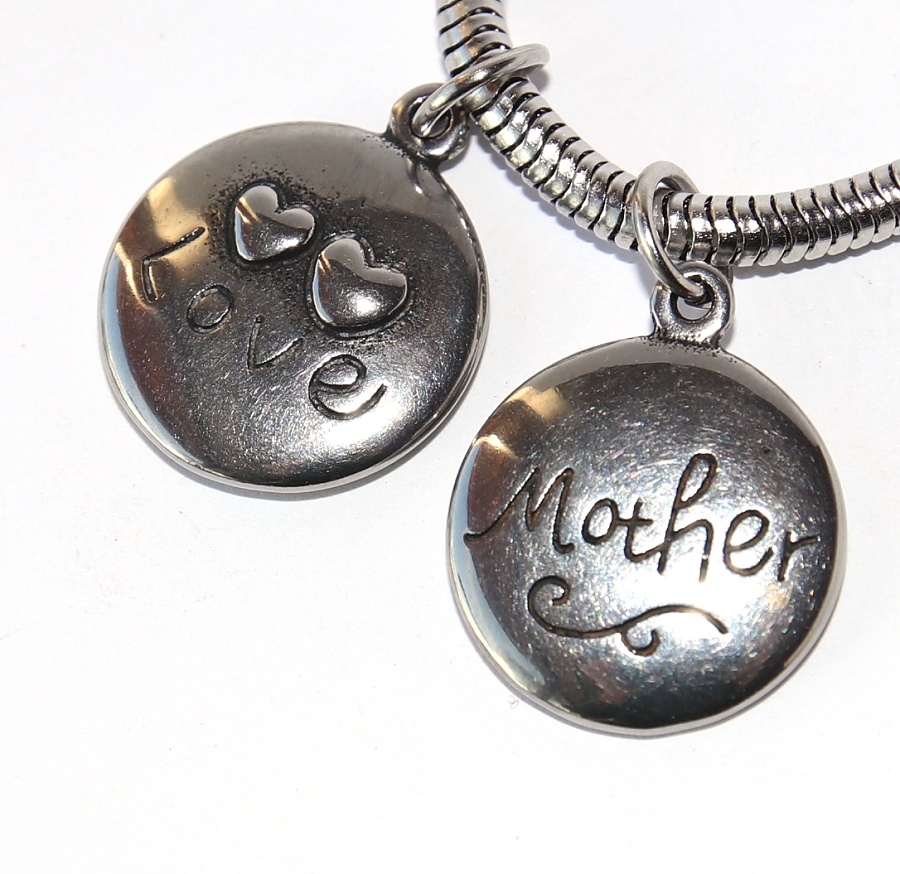 Korálek nerezový Fashion Jewerly - Přívěsek Matka, Maminka, Miluji svou mamičku, Mother Love 2571