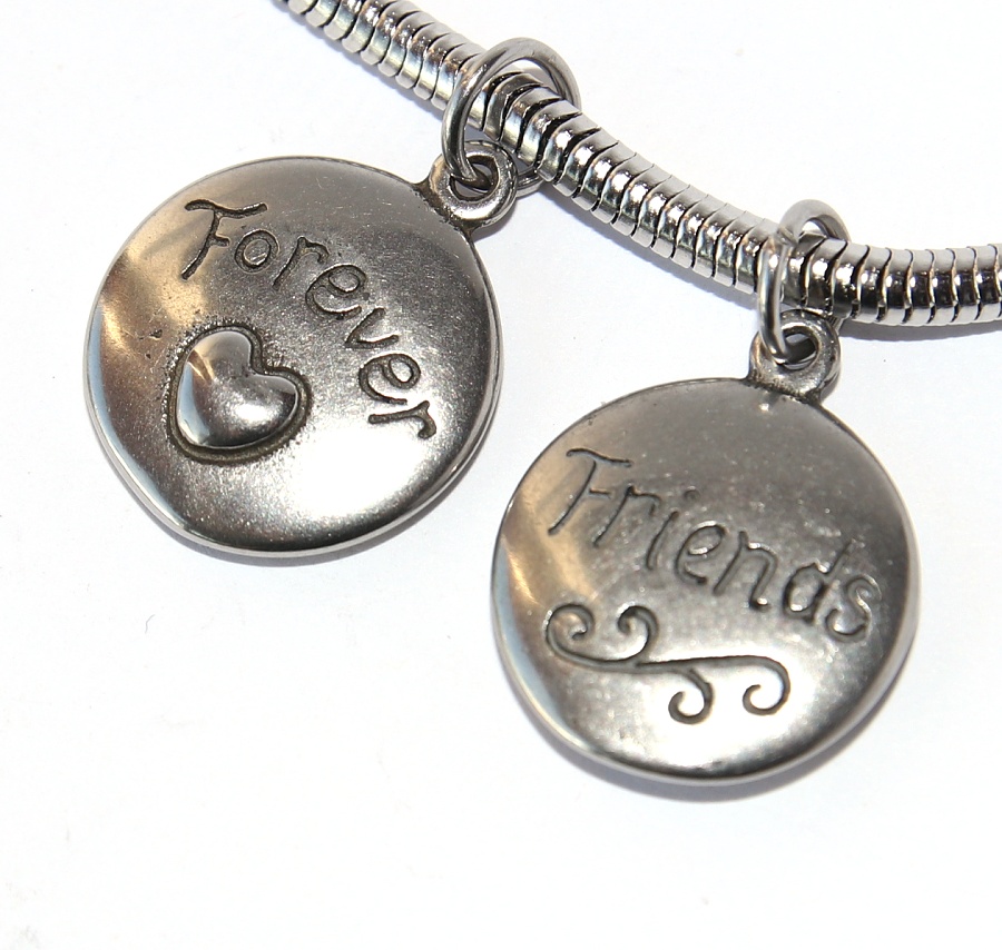 Korálek nerezový Fashion Jewerly - Přívěsek Přátelé navždy, Friends Forever 2573