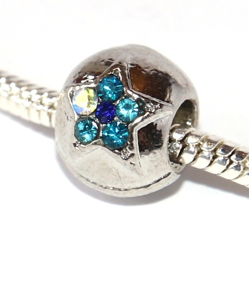 Korálek na náramek Fashion Jewerly - Modrá hvězda pro princeznu, Blue star 2631
