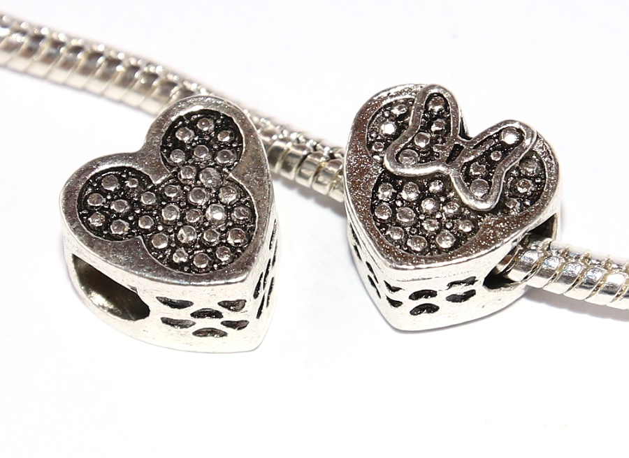 Korálek na náramek Fashion Jewerly - Myška s mašličkou, Mickey Love Minnie, Happy mouse 2647