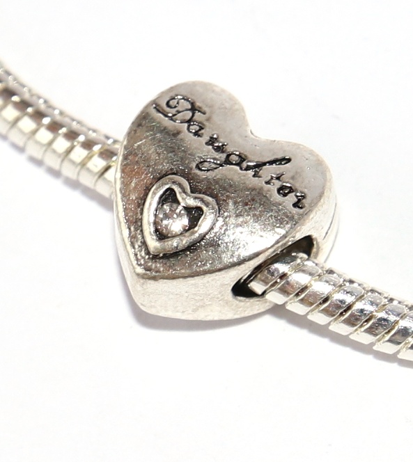 Korálek na náramek Fashion Jewerly - Miluji svou dceru, Srdce, Matka a dcera, Love Daughter 2649
