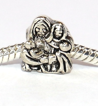 Korálek na náramek Fashion Jewerly - Rodina, Matka Otec a dítě, Betlém, Andělské přání 2651