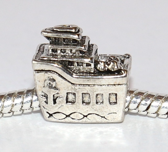 Korálek na náramek Fashion Jewerly - Loď, Jachta, Moře, Dovolená, Love to sail 2656