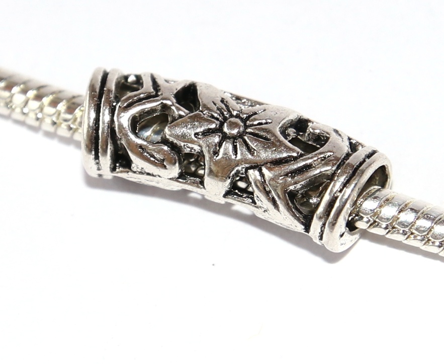 Korálek na náramek Fashion Jewerly - Retro podlouhlá Květina, Flower unique 2660