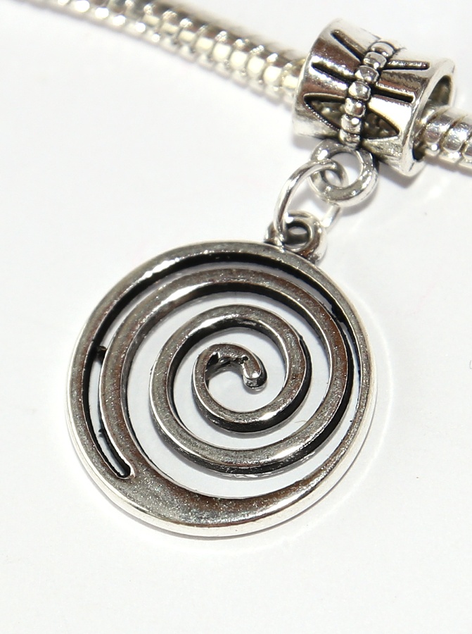 Korálek na náramek Fashion Jewerly - Přívěsek Spirála, Nekonečný vesmír, Fibonacci, Vířící láska 2683