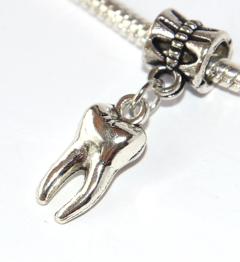 Korálek na náramek Fashion Jewerly - Přívěsek Zub, Zoubek, Stolička, Zdravé zuby 2686