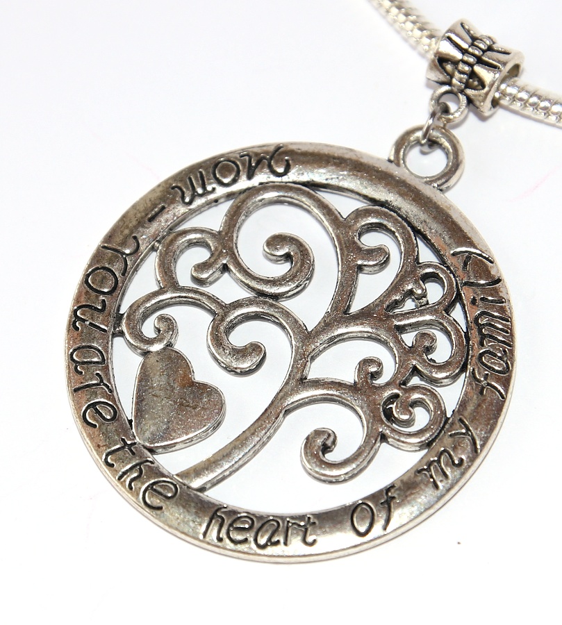 Korálek Fashion Jewerly - Přívěsek Strom života, Maminka, "Mum you are the heart of my family" 2689