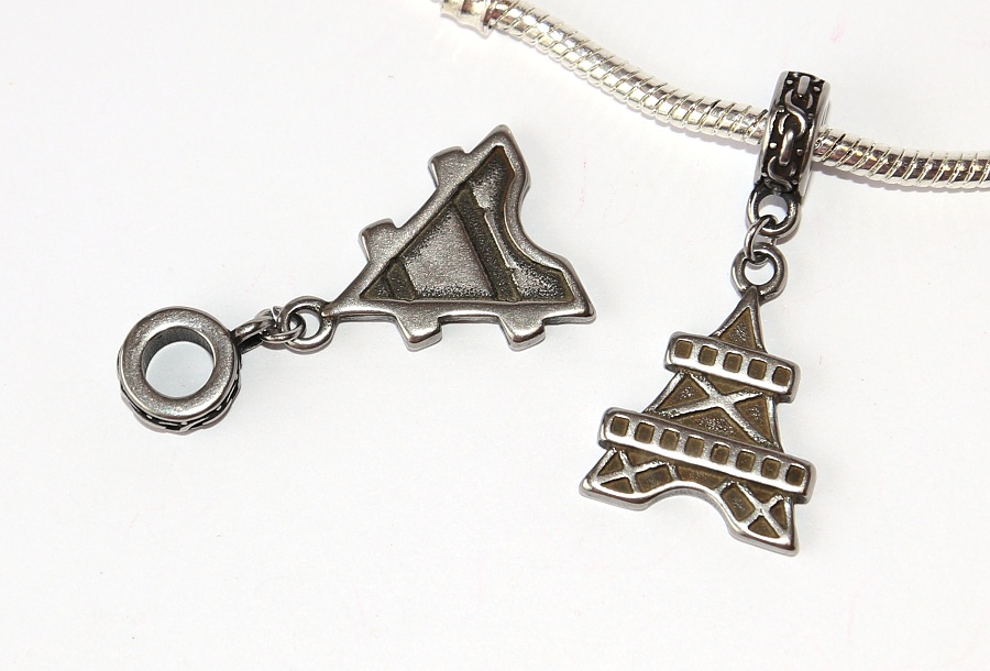 Korálek nerezový Fashion Jewerly - Přívěsek Eiffelova věž, Paříž, Francie, Love Paris 2698
