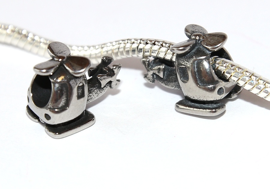 Korálek nerezový Fashion Jewerly - Vrtulník, Letadlo, Miluji cestování, Love flying 2701