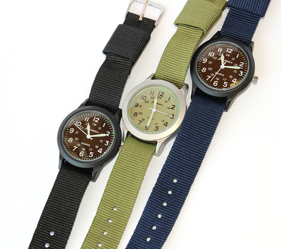 Dětské a universální hodinky Fashion Jewerly - Sportovní chlapecké, Military, Ručičky svítí ve tmě 2734