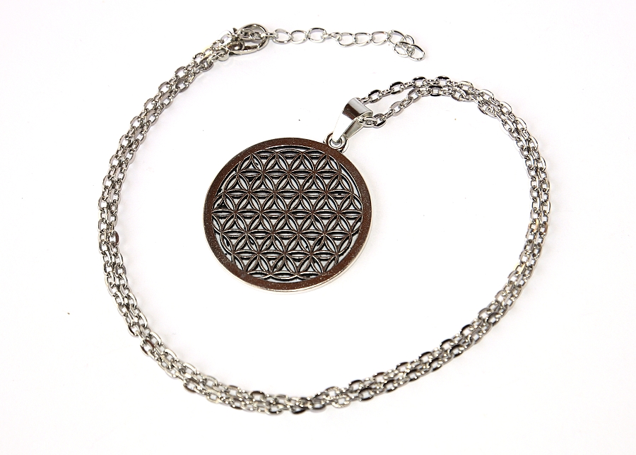 Řetízek Fashion Jewerly - Amulet s Květem života, Merkaba, Kvantová fyzika a vesmírné vědomí, Posvátná geometrie, Flower of Life 2816