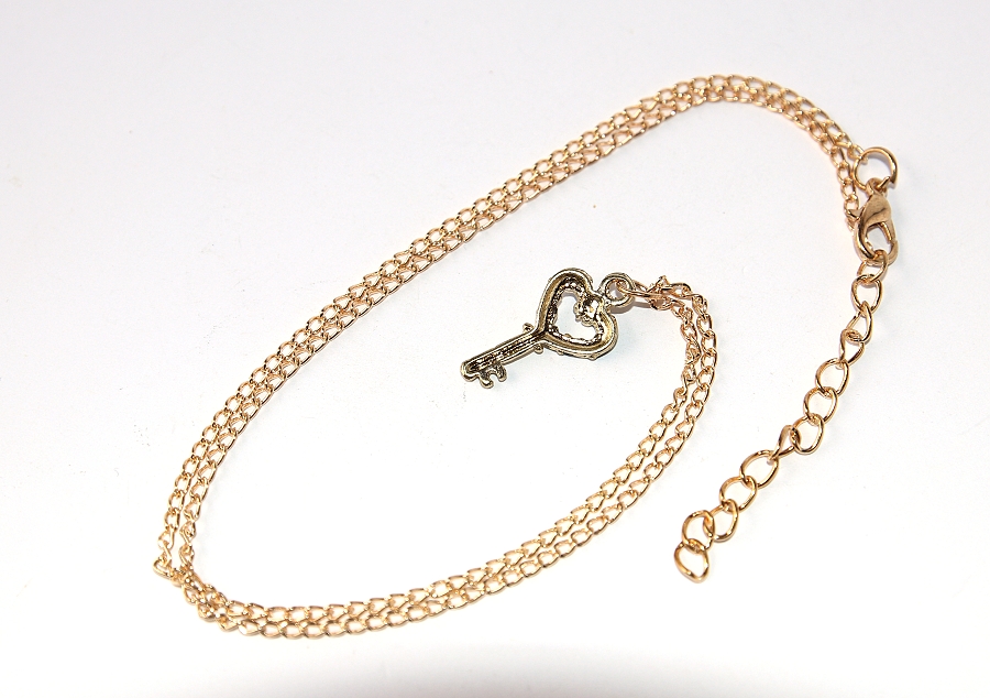 Řetízek Fashion Jewerly - Klíč k srdci a ke štěstí, Klíček zdobený pro miláčka, Key for luck 2885