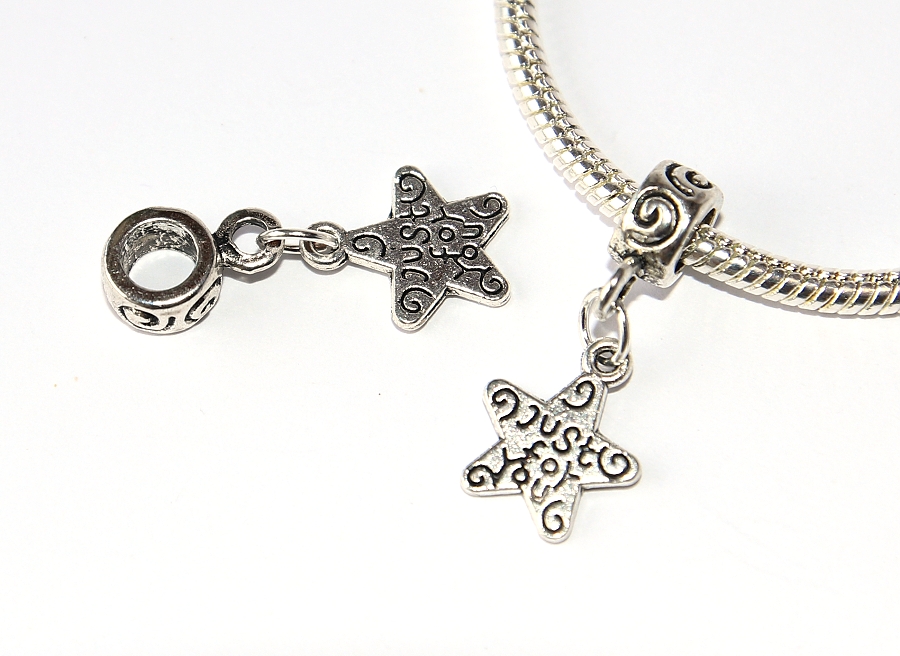 Korálek Fashion Jewerly - Hvězdička - Just for You, Láska, Naděje, Srdce, Obloha, Přání, Star 2904
