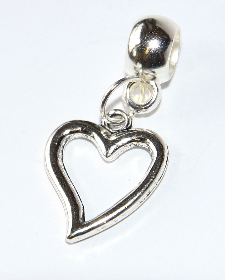 Korálek Fashion Jewerly - Srdce - obrys, Láska, Přátelství, Rodina, Touha, Hearth 2909