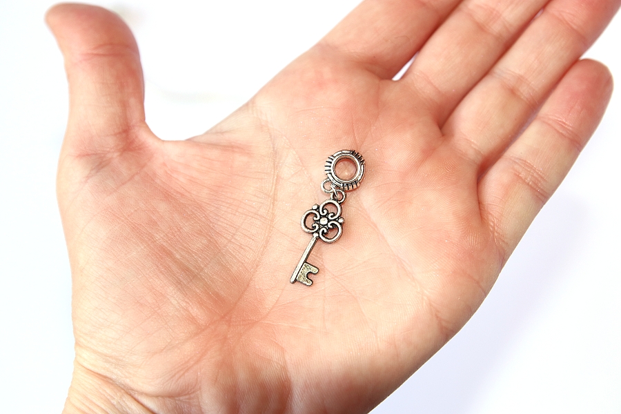 Korálek Fashion Jewerly - Přívěsek Klíč ke štěstí, Klíč k srdci, Závazek, Key for heart 2966