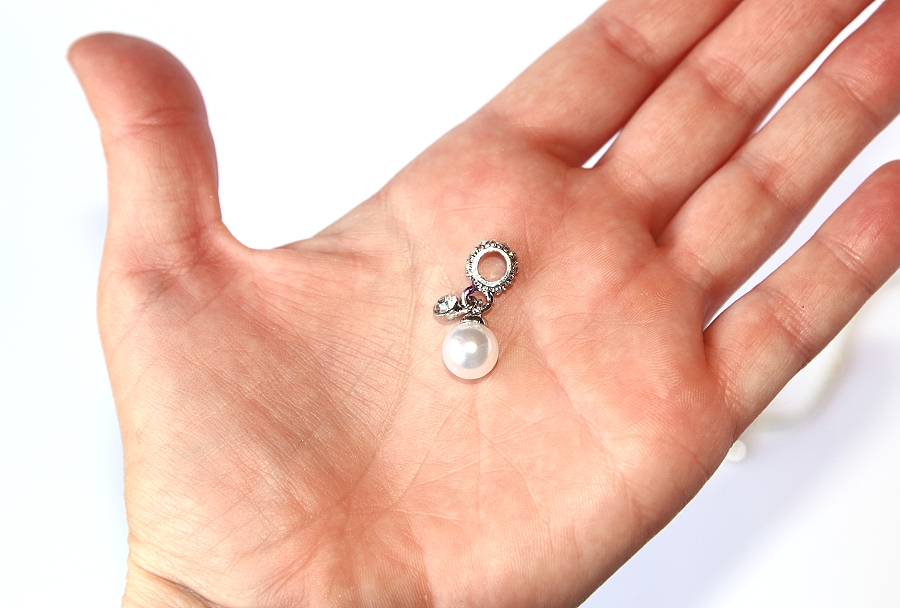 Korálek Fashion Jewerly - Přívěsek Perla s kamínkem, Královský květ, Queen Pearl 2974