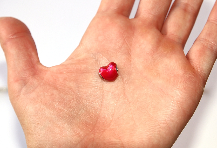 Korálek na náramek Fashion Jewerly - Červené srdce, Láska, City, Red Heart 2995