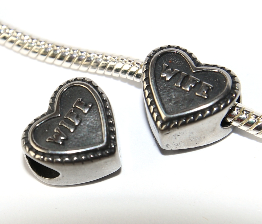 Korálek nerezový Fashion Jewerly - Žena, Láska, Rodina, Přítelství, Manželé, Wife 3039