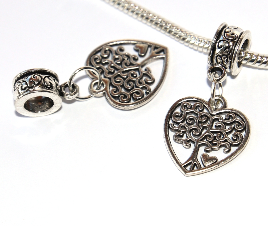 Korálek Fashion Jewerly - Přívěsek Srdce -  Strom života, Rodinné hodnoty, Silné kořeny, Tree of Life 3103