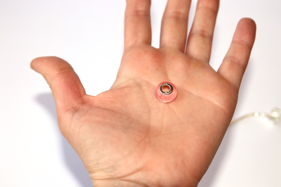Korálek na náramek Fashion Jewerly - Skleněná kráska, Růžová půvabná dáma, Pink 3112